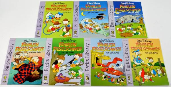 Carl Barks Library - Fähnlein Fieselschweif BAND 1 - 7 kompl. 1. Auflage Z:1/0-1