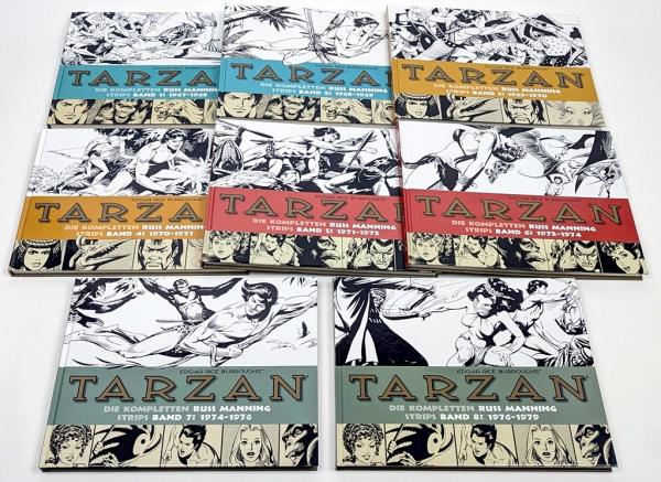 Tarzan: Die kompletten Russ Manning Strips Band 1-8 komplett Bocola, Top Zustand