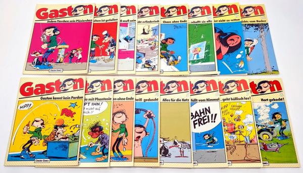 Gaston Band 1-16 - klassische Ausgabe (1985-1993) - Top Zustand, Carlsen Verlag