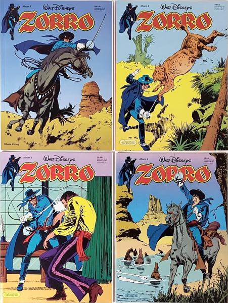 Zorro Album 1-4 komplett - TOP-Zustand - Ehapa